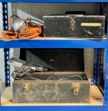 Metal Tool Boxes, Electric Cord and Trouble Light