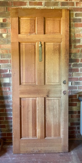 Oak Door with Welcome Sign