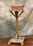 Folk Art-Prison Matchstick Smoking Stand