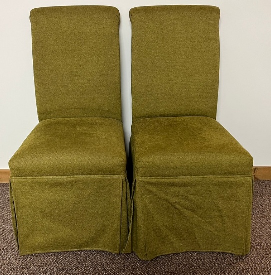 Lot of Upholstered Straight Chairs