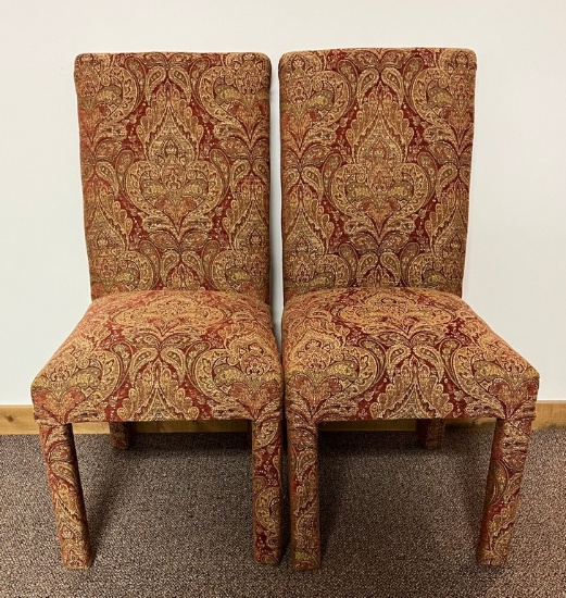 Lot of Upholstered Straight Chairs
