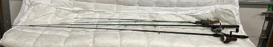 Lot Of 4 Fishing Rods & Reels