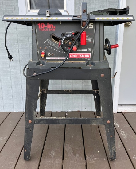 Craftsman Ten-Inch Table Saw Model 137.218780
