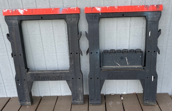 Pair of Hard Plastic Contact Saw Horses