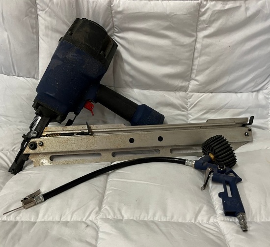 Air Nailer By Campbell Hausfeld & Air Pressure Guage