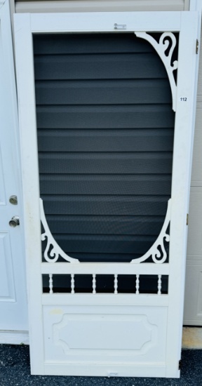 White Vinyl Screen Door