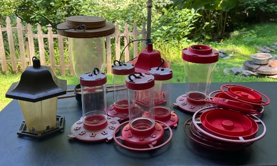 Lot of Bird Feeders