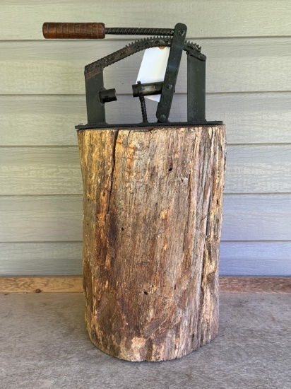 Mystery Mounted on Log (Someone says it's a Nut Cracker)