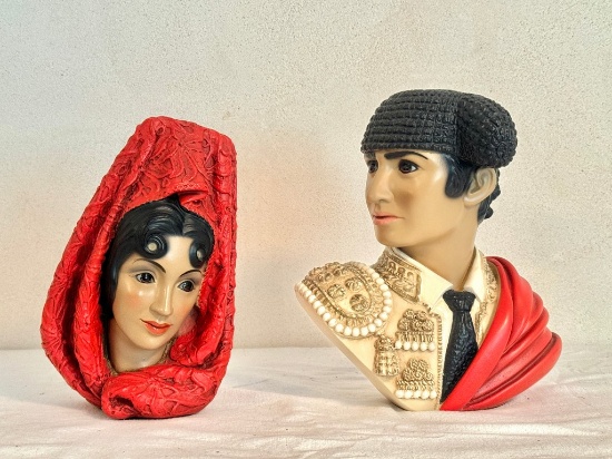 1960's Marwal Set of Two Spanish Matador Man and Woman