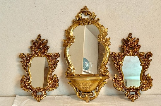 Lot of Three Syroco Wall Set