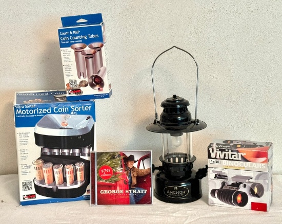 Coin Organizer, Lantern and CD