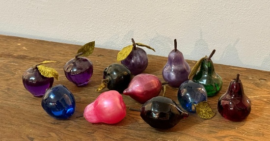 Lot of Glass Fruit