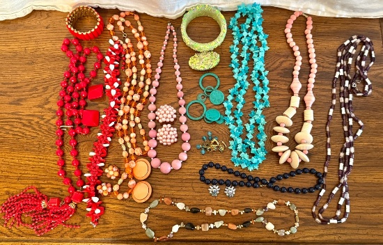 1950's-1960's Plastic Costume Jewelry Lot