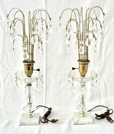 Pair of Lusters with Crystals