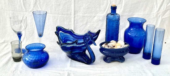 Blue Glass Lot