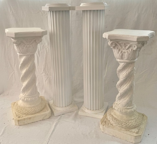 Pair of Plastic Columns and Pair of Twisted Columns