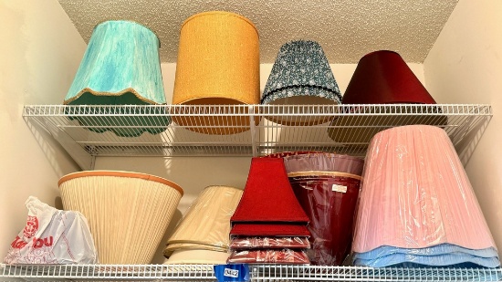 Garage Closet Lot of Lamp Shades