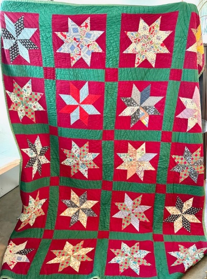 Antique Eight-Pointed Star Quilt