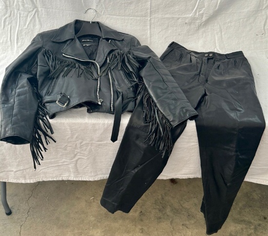 Leather Jacket and Pants