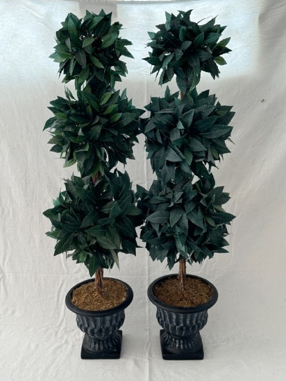Pair of Weighted Topiaries