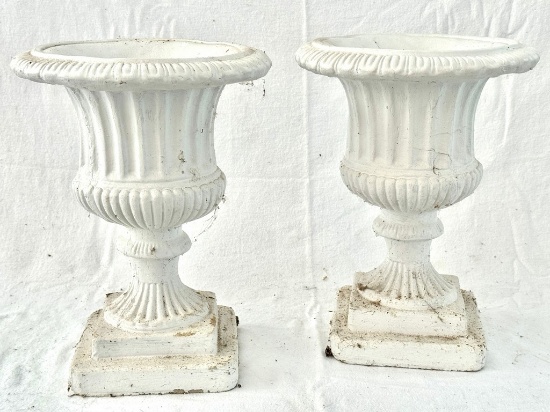 Pair of Concrete Urns