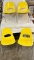 Lot of Four Krueger Stackable Molded Plastic Chairs