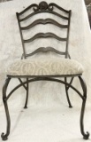 Metal Straight Chair with Upholstered Seat