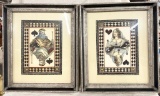 Nice Wooden Frames with Harlequins I and IV Prints