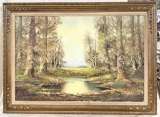 Framed Oil Painting on Canvas by A. Mantovani