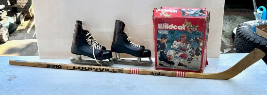 2310 Louisville Bomber Hockey Stick and Hockey Skates