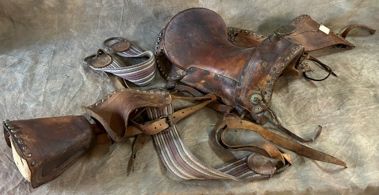 Vintage Leather Ladies Riding Saddle