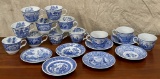12 Spode Blue Room Collection Cups & 7 Saucers