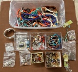 Lot Of Glass Beaded Jewelry, Earrings & Jewelry Making Parts