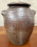 Signed And Dated Modern Stoneware Quart Size Jar