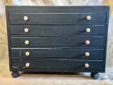 Five Drawer Roll Around Cabinet and Contents