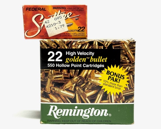 Lot Remington and Federal 22 Ammo(600 rounds)