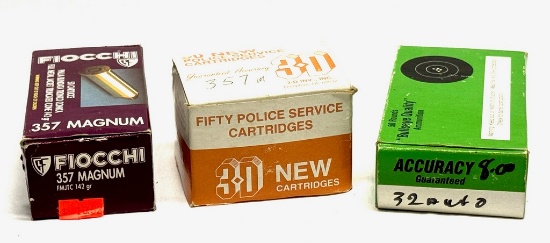 Lot of 357 magnum & 32 cal ammo(130 rounds)