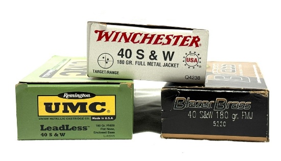 Lot of 40 S&W ammo(100 rounds)+Brass