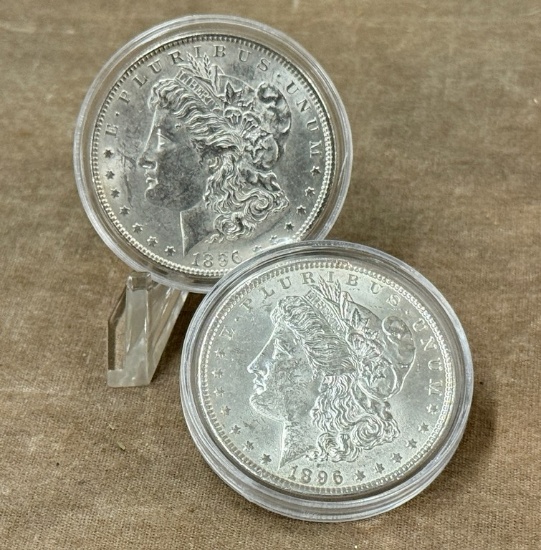 2 1896 Morgan Silver Dollar 90% Silver