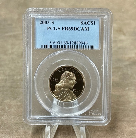 2003-S PCGS SAC$1 PR69DCAM
