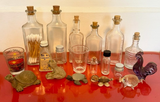 Lot of Antique Bottles and More