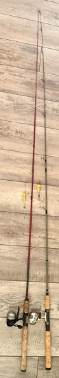 Lot of Two Fishing Reels and Rods