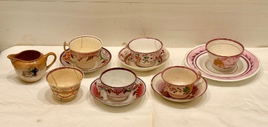 Grouping of Early Luster/Paste Porcelain