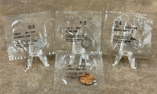 Lot Of Four Graded Mixed Coins