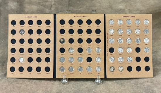 Partial Roosevelt Dime Folder Beginning With 1946 and On