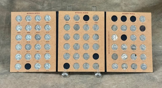Partial Jefferson Nickel Coin Folder Starting 1966-1980D