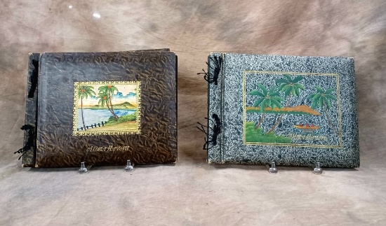 Two Pre 1940's Hawaii Military Photo Albums Owned By Soldier Stationed At Schofield Barracks