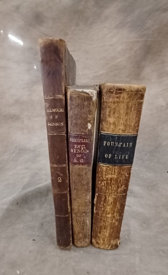 Lot Of 3 Early 1800's Religious Books