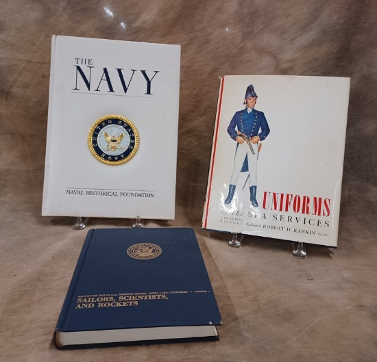 Lot Of 3 Vintage Naval History Books