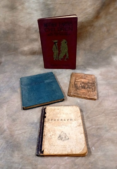 Lot Of 3 Antique Children's School Books & 1914 Mother Earths Children